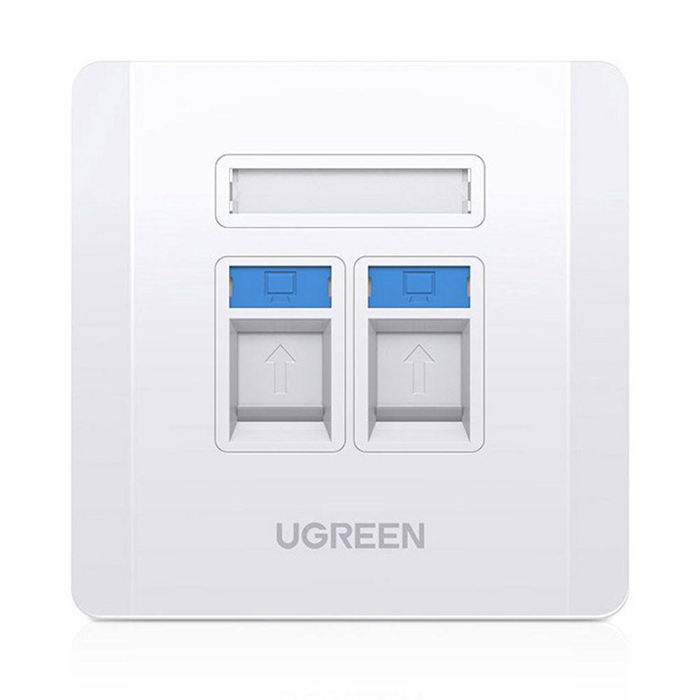 UGreen Dual Port Wall Plate LAN / RJ45 / RJ11 - 80182 UGreen Dual Port Wall Plate LAN / RJ45 / RJ11 - 80182